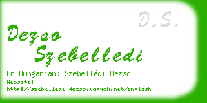 dezso szebelledi business card